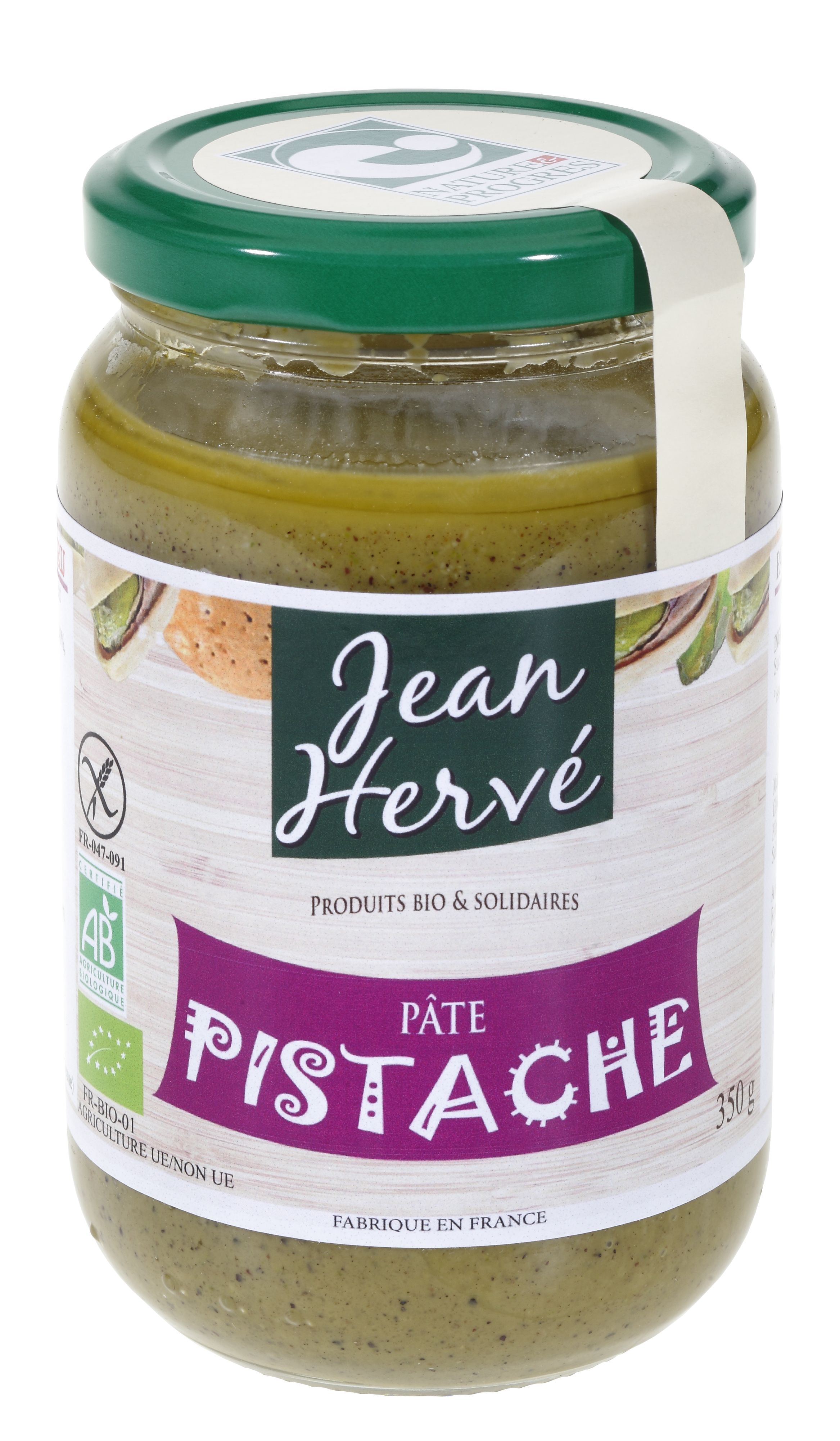 PATE DE PISTACHE BIO - JEAN HERVE SAS