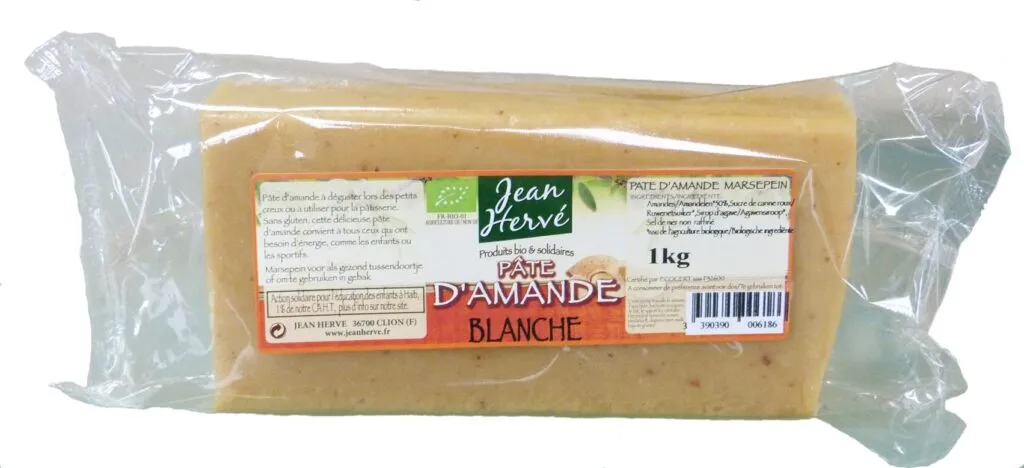 Pâte d&rsquo;amande Bio Nature