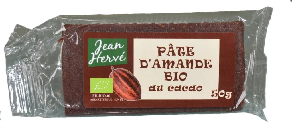 Pâte d&rsquo;amande Bio au Cacao
