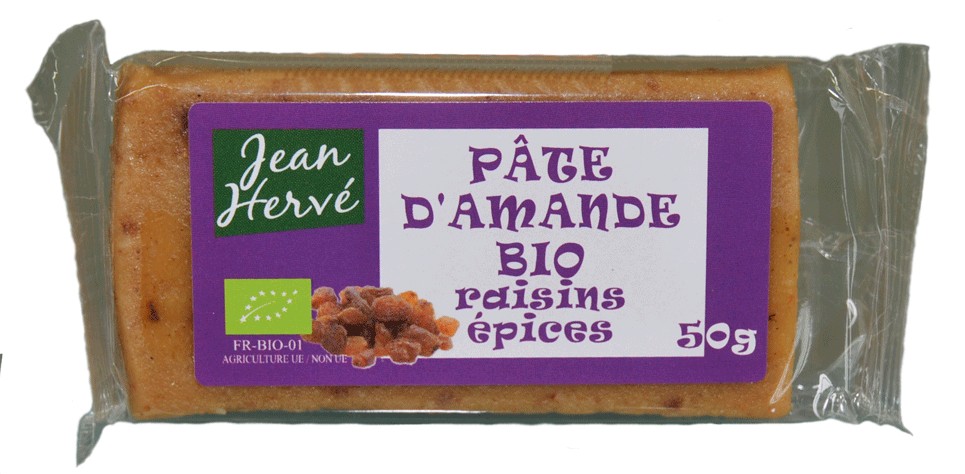 Pâte d&rsquo;amande Bio Raisin Épicé