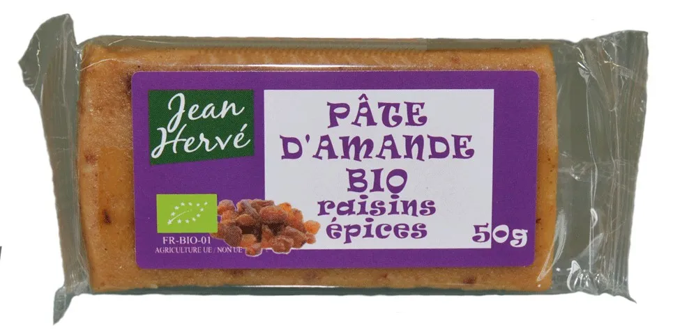 Pâte d&rsquo;amande Bio Raisin Épicé
