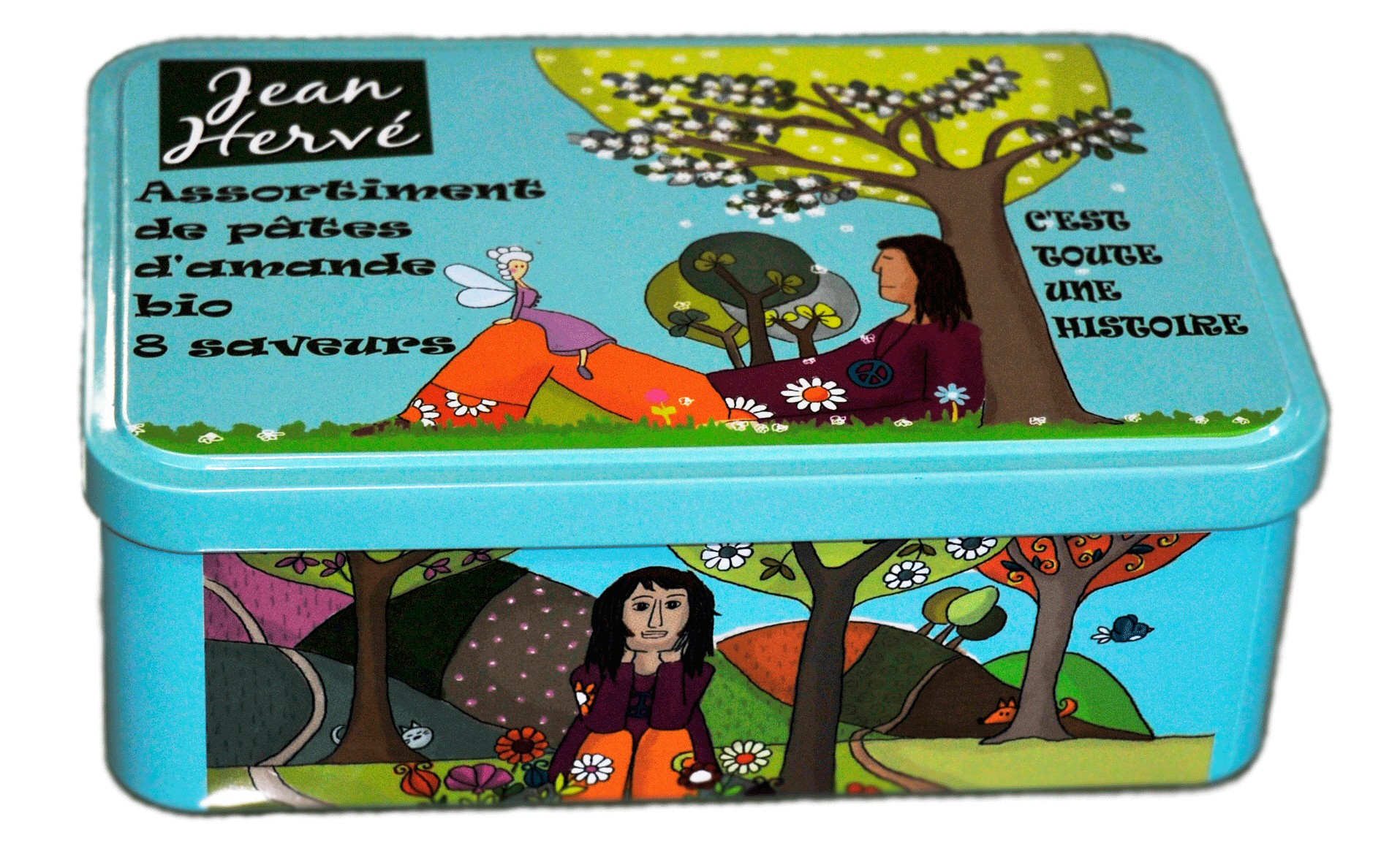 Boite collection assortiment pates d'amande Bio